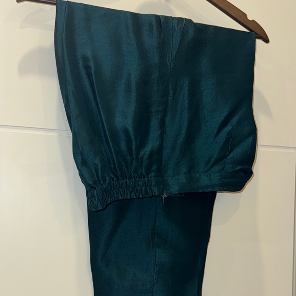 Midnight Black Embroidered Velvet Long Sleeve Maxi Dress - Picture 9 of 9